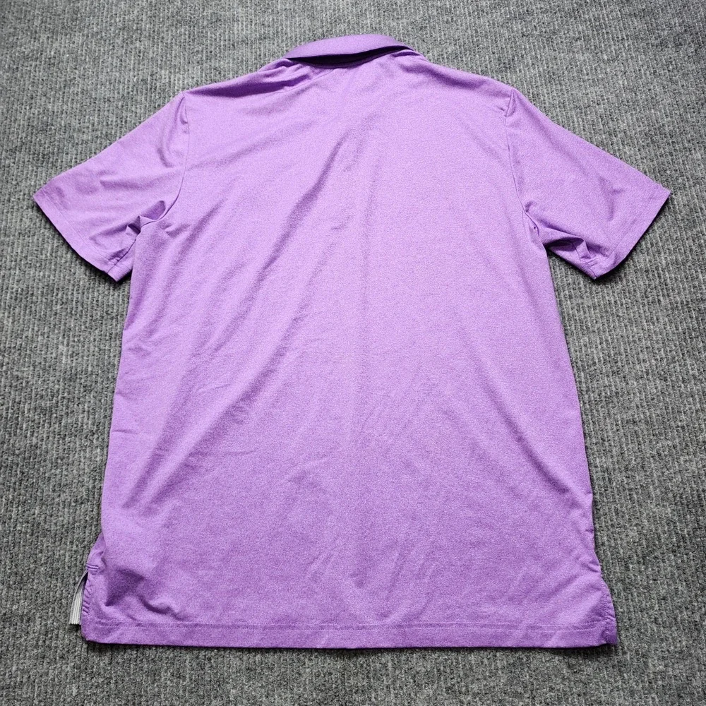 Adidas Mens Purple Heather Heritage Club Short Sleeve Golf Polo Shirt Large